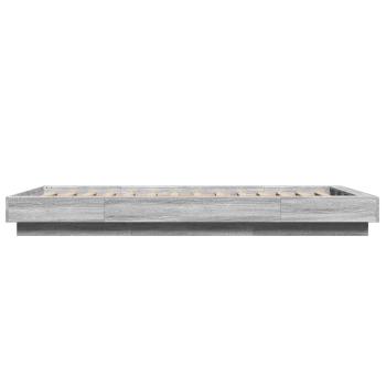 Bodenbettgestell Grau Sonoma 80 x 210 cm Holzwerkstoff