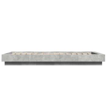 Bodenbettgestell Betongrau 80 x 210 cm Holzwerkstoff