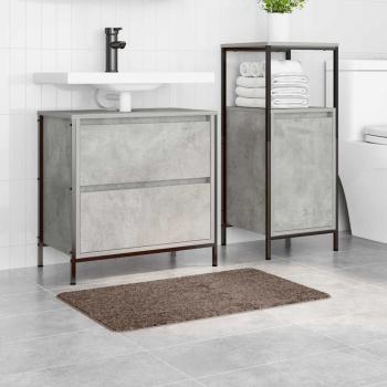 Rutschfeste Badmatte Braun 50 x 80 cm PP