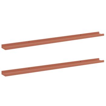Wandregal 2 stk. Rot 115 x 9 x 3 cm Holzwerkstoff