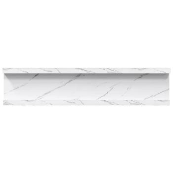 Wandregal Wandhalterung 2 Stk. Weiß Marmor 40 x 9 x 3 cm