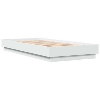 Bettgestell mit LED Weiß 80 x 200 cm Holzwerkstoff