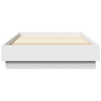 Bettgestell mit LED Weiß 80 x 200 cm Holzwerkstoff