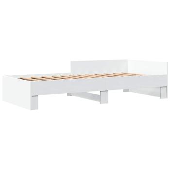 Bettgestell mit Kopfteil Weiß 80 x 200 cm Holzwerkstoff