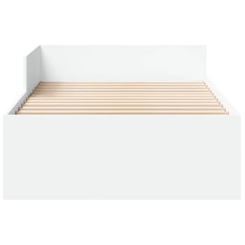 Bettgestell mit Kopfteil Weiß 80 x 200 cm Holzwerkstoff