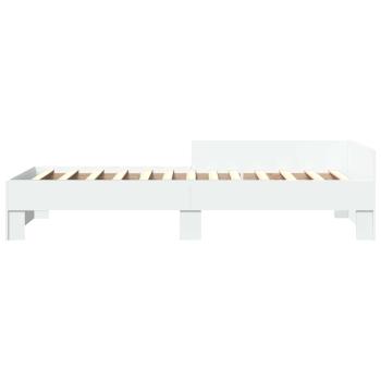 Bettgestell mit Kopfteil Weiß 80 x 200 cm Holzwerkstoff