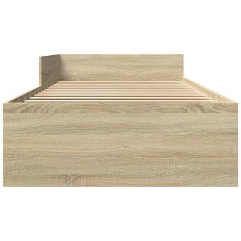 Bettgestell mit Kopfteil Sonoma-Eiche 80 x 200 cm Holzwerkstoff