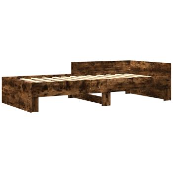 Bettgestell mit Kopfteil Räuchereiche 80 x 200 cm Holzwerkstoff