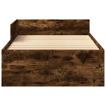 Bettgestell mit Kopfteil Räuchereiche 80 x 200 cm Holzwerkstoff