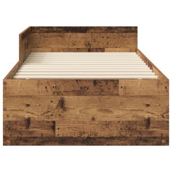 Bettgestell mit Kopfteil Altholz 80 x 200 cm Holzwerkstoff