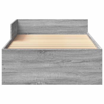 Bettgestell mit Kopfteil Sonoma-Grau 80 x 200 cm Holzwerkstoff