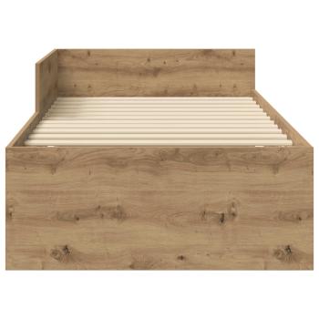Bettgestell mit Kopfteil Artisan-Eiche 80 x 200 cm