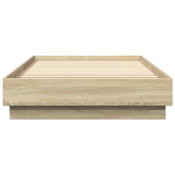 Bodenbettgestell Sonoma-Eiche 80 x 200 cm Holzwerkstoff