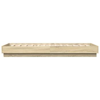 Bodenbettgestell Sonoma-Eiche 80 x 200 cm Holzwerkstoff