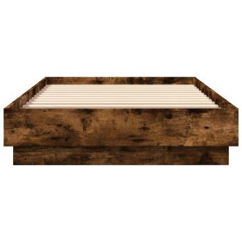 Bodenbettgestell Räuchereiche 80 x 200 cm Holzwerkstoff