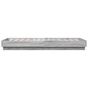 Bodenbettgestell Sonoma-Grau 80 x 200 cm Holzwerkstoff
