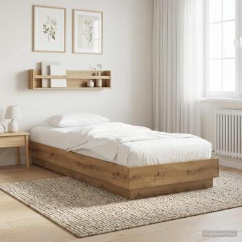 ARDEBO.de - Bodenbettgestell Artisan-Eiche 80 x 200 cm Holzwerkstoff