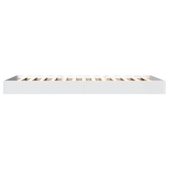 Bodenbettgestell Weiß 80 x 200 cm Holzwerkstoff