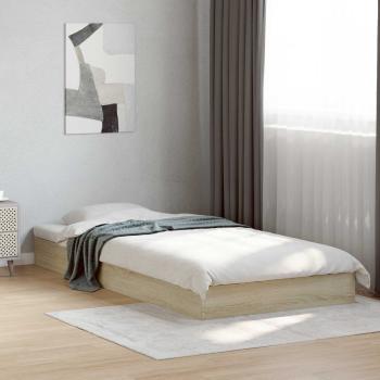 ARDEBO.de - Bodenbettgestell Sonoma-Eiche 80 x 200 cm Holzwerkstoff