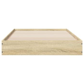Bodenbettgestell Sonoma-Eiche 80 x 200 cm Holzwerkstoff
