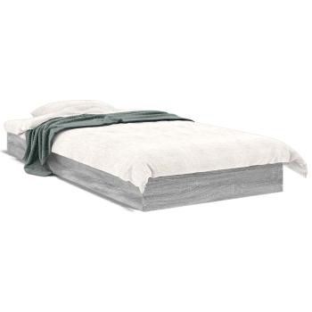 Bodenbettgestell Sonoma-Grau 80 x 200 cm Holzwerkstoff