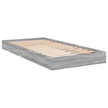 Bodenbettgestell Sonoma-Grau 80 x 200 cm Holzwerkstoff