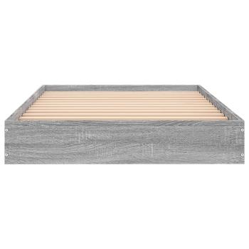 Bodenbettgestell Sonoma-Grau 80 x 200 cm Holzwerkstoff