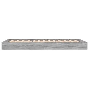 Bodenbettgestell Sonoma-Grau 80 x 200 cm Holzwerkstoff