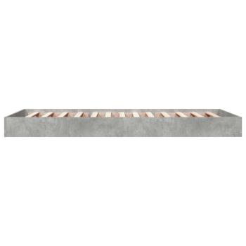 Bodenbettgestell Betongrau 80 x 200 cm Holzwerkstoff