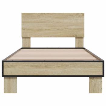 Bettgestell mit Kopfteil Sonoma-Eiche 80 x 200 cm Holzwerkstoff