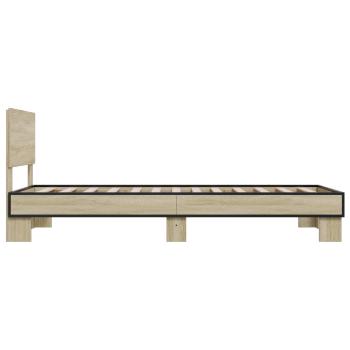 Bettgestell mit Kopfteil Sonoma-Eiche 80 x 200 cm Holzwerkstoff