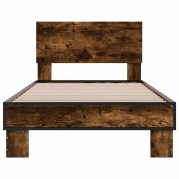 Bettgestell mit Kopfteil Geräucherte Eiche 80 x 200 cm