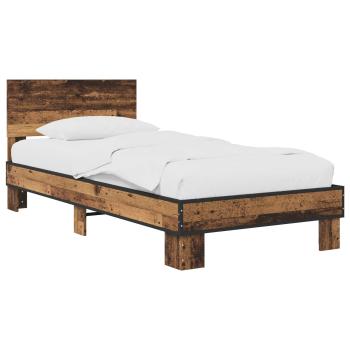 Bettgestell mit Kopfteil Altholz 80 x 200 cm Holzwerkstoff