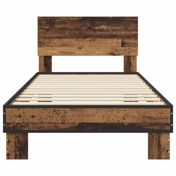 Bettgestell mit Kopfteil Altholz 80 x 200 cm Holzwerkstoff