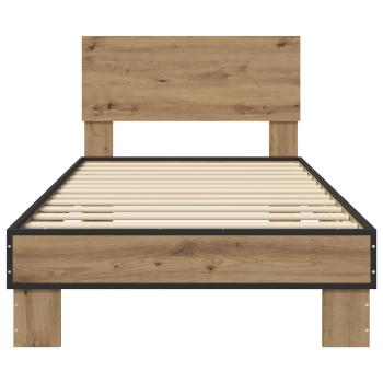 Bettgestell mit Kopfteil Artisan-Eiche 80 x 200 cm