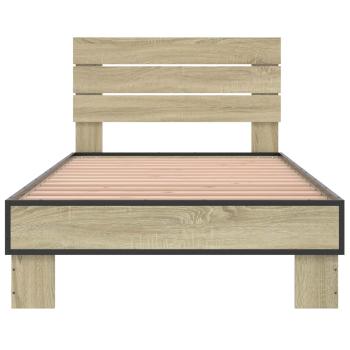 Bettgestell mit Kopfteil Sonoma-Eiche 80 x 200 cm Holzwerkstoff