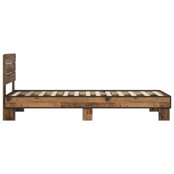 Bettgestell mit Kopfteil Altholz 80 x 200 cm Holzwerkstoff