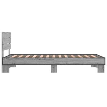 Bettgestell mit Kopfteil Grau Sonoma 80 x 200 cm Holzwerkstoff