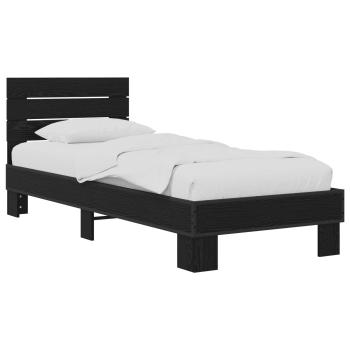 Bettgestell mit Kopfteil Schwarze Eiche 80 x 200 cm