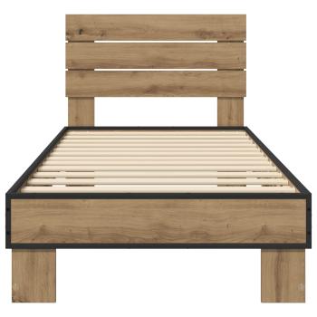 Bettgestell mit Kopfteil Artisan-Eiche 80 x 200 cm