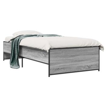 Bettrahmen Grau Sonoma 80 x 200 cm Holzwerkstoff