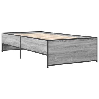 Bettrahmen Grau Sonoma 80 x 200 cm Holzwerkstoff