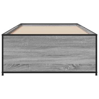 Bettrahmen Grau Sonoma 80 x 200 cm Holzwerkstoff