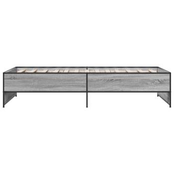 Bettrahmen Grau Sonoma 80 x 200 cm Holzwerkstoff