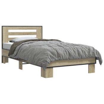 Bettgestell mit Kopfteil Sonoma-Eiche 80 x 200 cm Holzwerkstoff