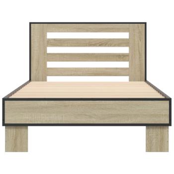 Bettgestell mit Kopfteil Sonoma-Eiche 80 x 200 cm Holzwerkstoff