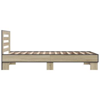 Bettgestell mit Kopfteil Sonoma-Eiche 80 x 200 cm Holzwerkstoff
