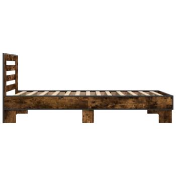 Bettgestell mit Kopfteil Geräucherte Eiche 80 x 200 cm