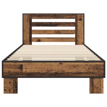 Bettgestell mit Kopfteil Altholz 80 x 200 cm Holzwerkstoff