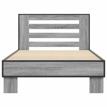 Bettgestell mit Kopfteil Grau Sonoma 80 x 200 cm Holzwerkstoff